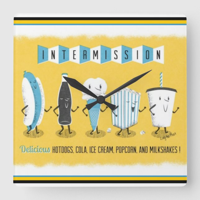 Relógio de Intermissão de Teatro de Drive-In Vinta (Frente)