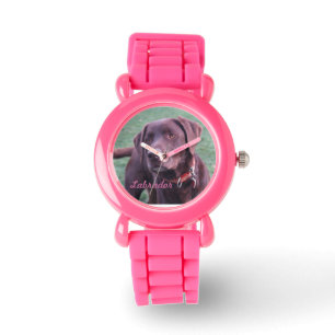 Relógio de Labrador do chocolate