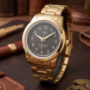 Relógio de Luxo Dourado   Peça Clássica com Numera