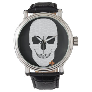 Relógio de mão HANDSKULL com couro couro B2