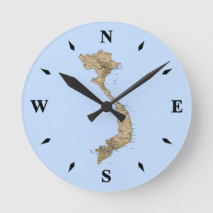 Relógio de Mapa do Vietnã