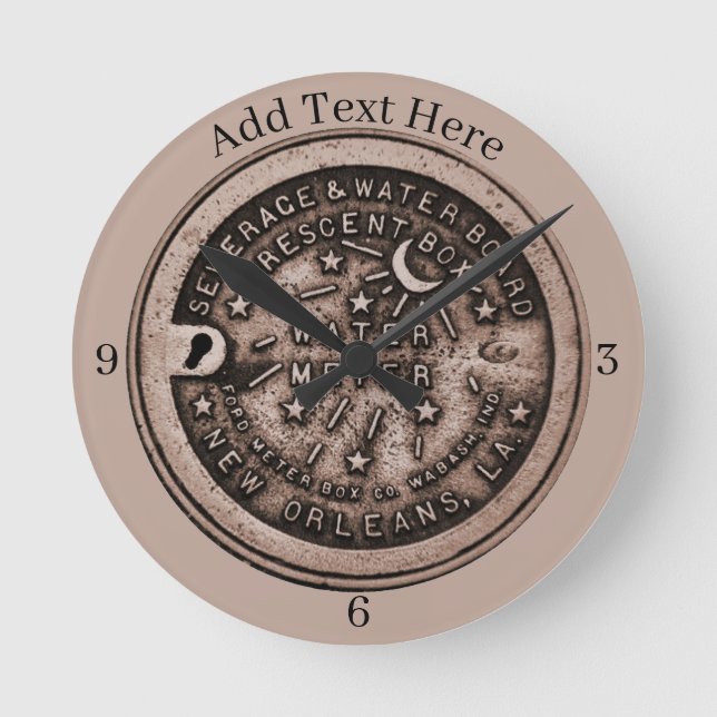 Relógio de Medidor de Água de Nova Orleans, adicio (Frente)