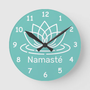 Relógio de meditação de yoga de flor de Namasté lo