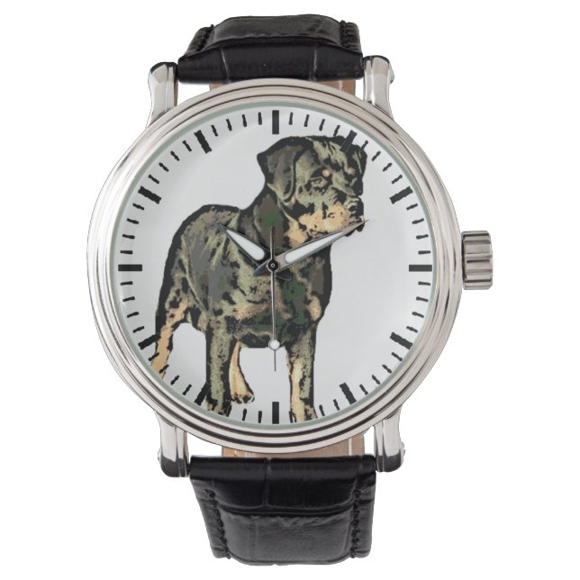 Relógio de moda de Rottweiler Dog Men (Frente)