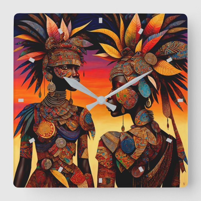 Relógio de Muro Africano (Frente)