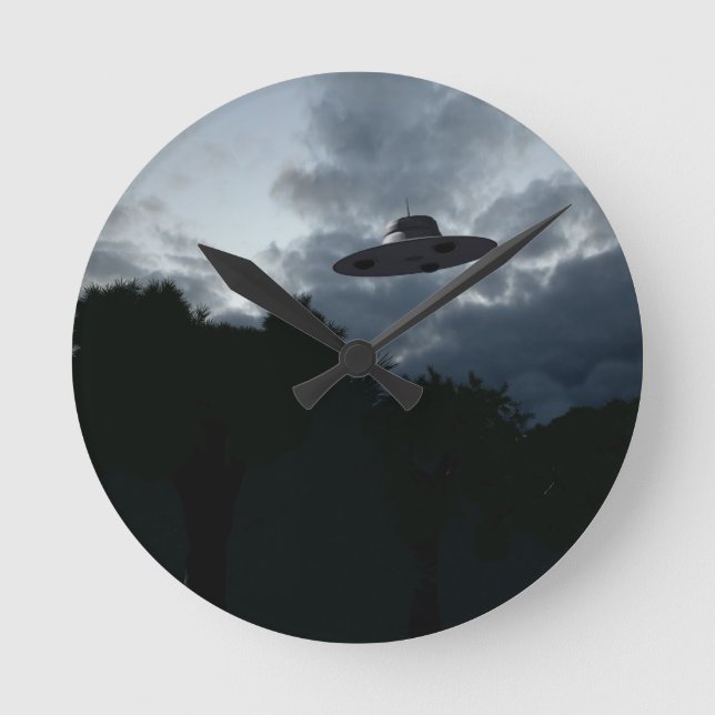 Relógio de Muro de Saucer Voador Clássico (Frente)