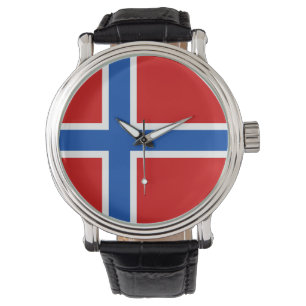 Relógio de Noruega - a bandeira de Noruega