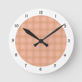 Relógio de padrão ladrilhado, cor-de-rosa suave