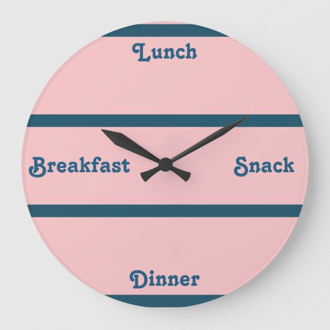 Relógio de Palavras Azul Rosa e Oceano (Frente)