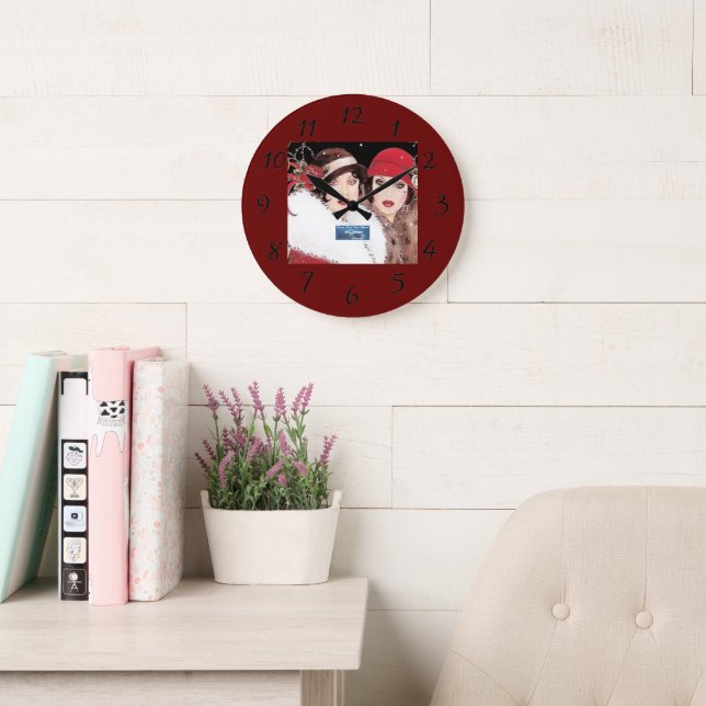 Relógio de Parede 4 Burg(Winter Red 2) RFPMDesigns (Sala de leitura)