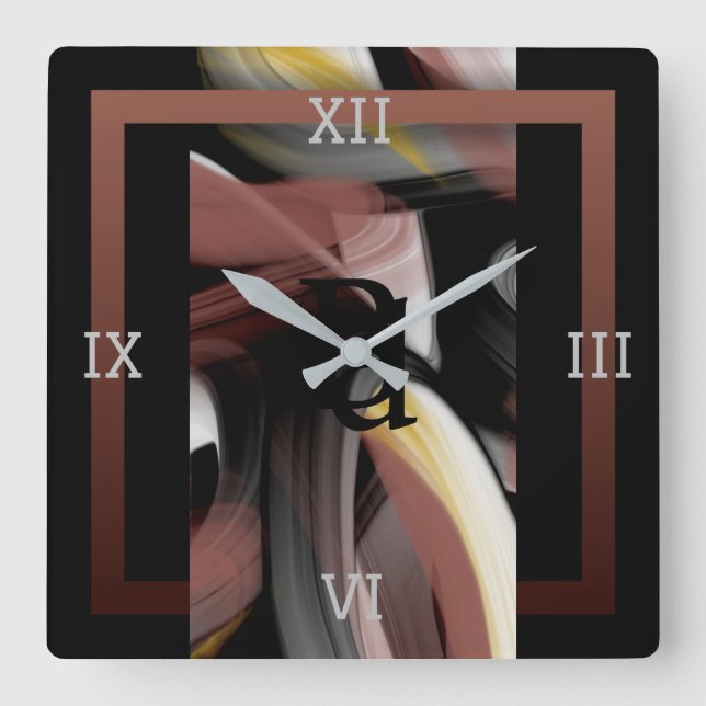 Relógio de Parede Abstrato Tendência Decoração de  (Frente)