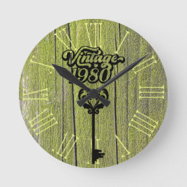 Relógio de Parede Acrílica 1980 Vintage
