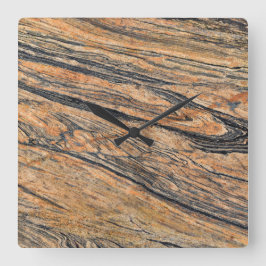 Relógio de Parede Acrílica com Padrão de Pedra Gra