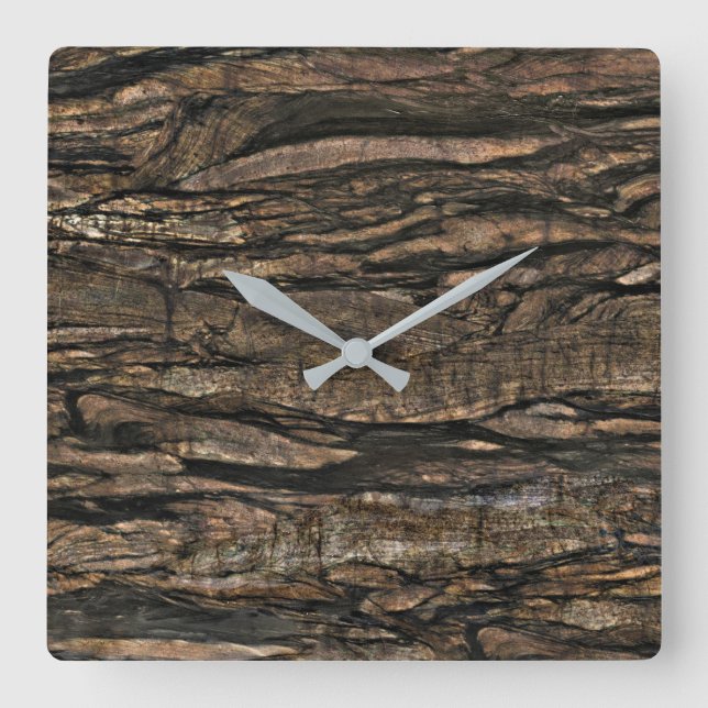 Relógio de Parede Acrílica com Padrão de Pedra Gra (Frente)