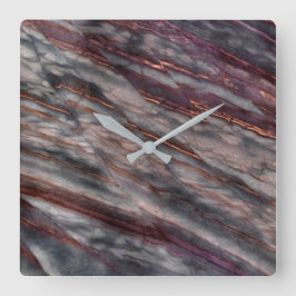 Relógio de Parede Acrílica com Padrão de Pedra Gra