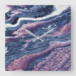 Relógio de Parede Acrílica com Padrão de Pedra Gra