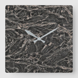 Relógio de Parede Acrílica com Padrão de Pedra Gra