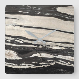 Relógio de Parede Acrílica com Padrão de Pedra Gra