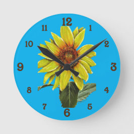 Relógio de Parede Acrílica de Girassol