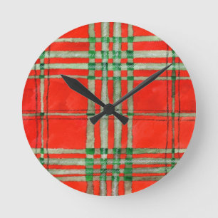 Relógio de Parede Acrílica Redonda SCOTT TARTAN RE