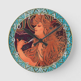 Relógio de Parede acrílico Art Nouveau Alphonse Mu