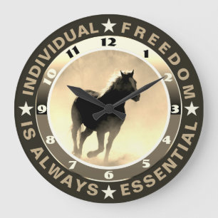 Relógio de Parede Acrílico Liberdade (cavalo)