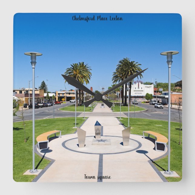 Relógio de parede, acrílico quadrado de 27,3 cm (Frente)