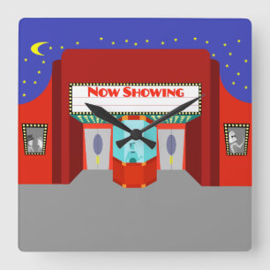Relógio de Parede Acrínica do Cinema Retroativo