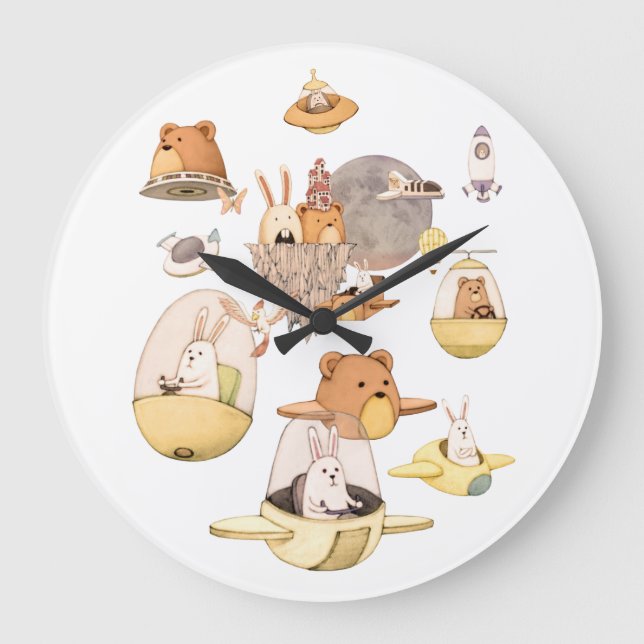 Relógio de Parede Acrínica Trip. Espacial (Frente)