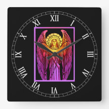 Relógio de Parede Acritiva de Anjo de Vidro Estrei