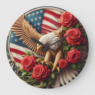 Relógio de Parede Águia Americana Patriótica