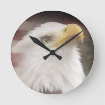 Relógio de Parede Águia Patriótica – Decoração Ame