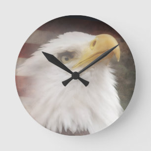 Relógio de Parede Águia Patriótica – Decoração Ame