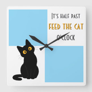 Relógio de Parede Alimente o Gato para Pais de Gat