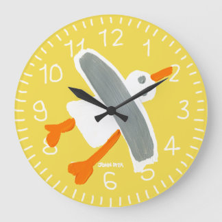Relógio de parede amarelo John Dyer Seagull