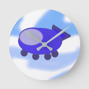 Relógio de Parede Anime Pipoca Espaçonave Azul Nuv