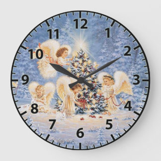 Relógio de Parede Anjos de Natal