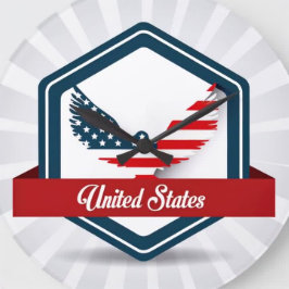 Relógio de Parede ao Quadrado dos Estados Unidos