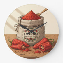 Relógio de Parede Arte de Tempero de Pimenta Kaloc