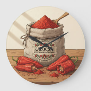 Relógio de Parede Arte de Tempero de Pimenta Kaloc