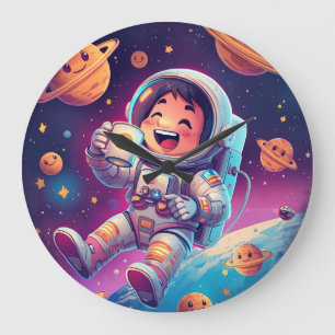 Relógio de Parede Astronauta Infantil – Hora da Av