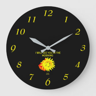 Relógio de Parede Atrelado de Sol Boa Noite