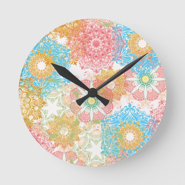 Relógio de Parede Azul Rosa (Frente)