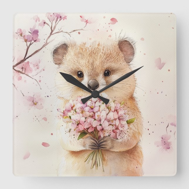 Relógio de Parede Blossom Quokka (Frente)