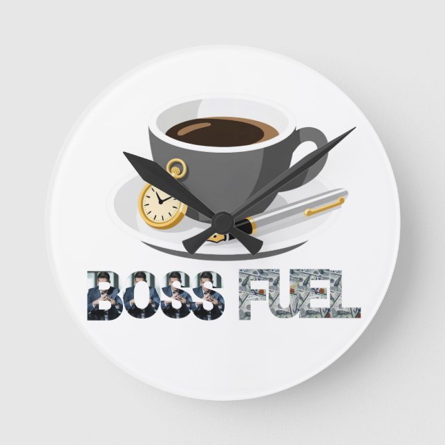 Relógio de Parede Boss Fuel Espresso, Relógio de B (Frente)