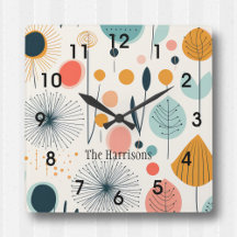 Relógio de Parede Botânica Retro MCM