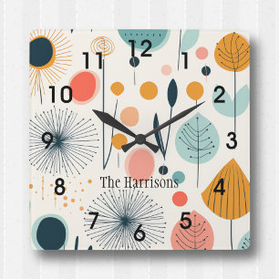 Relógio de Parede Botânica Retro MCM