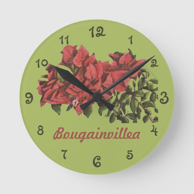 Relógio de Parede Bougainvillea (Frente)