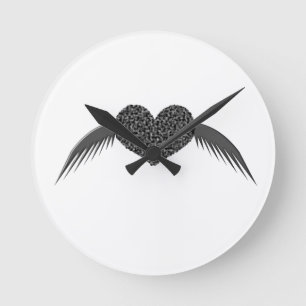 Relógio de Parede Cardíaca com Amor Gothic