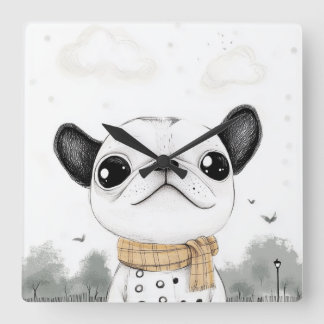 Relógio de Parede Chic French Bulldog